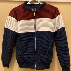 Boys Zip Up Bomber Sweatshirt